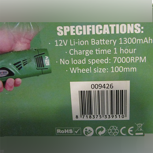 Höfftech Cordless angle grinder: Foto zur Rückruf vom 19.06.2026