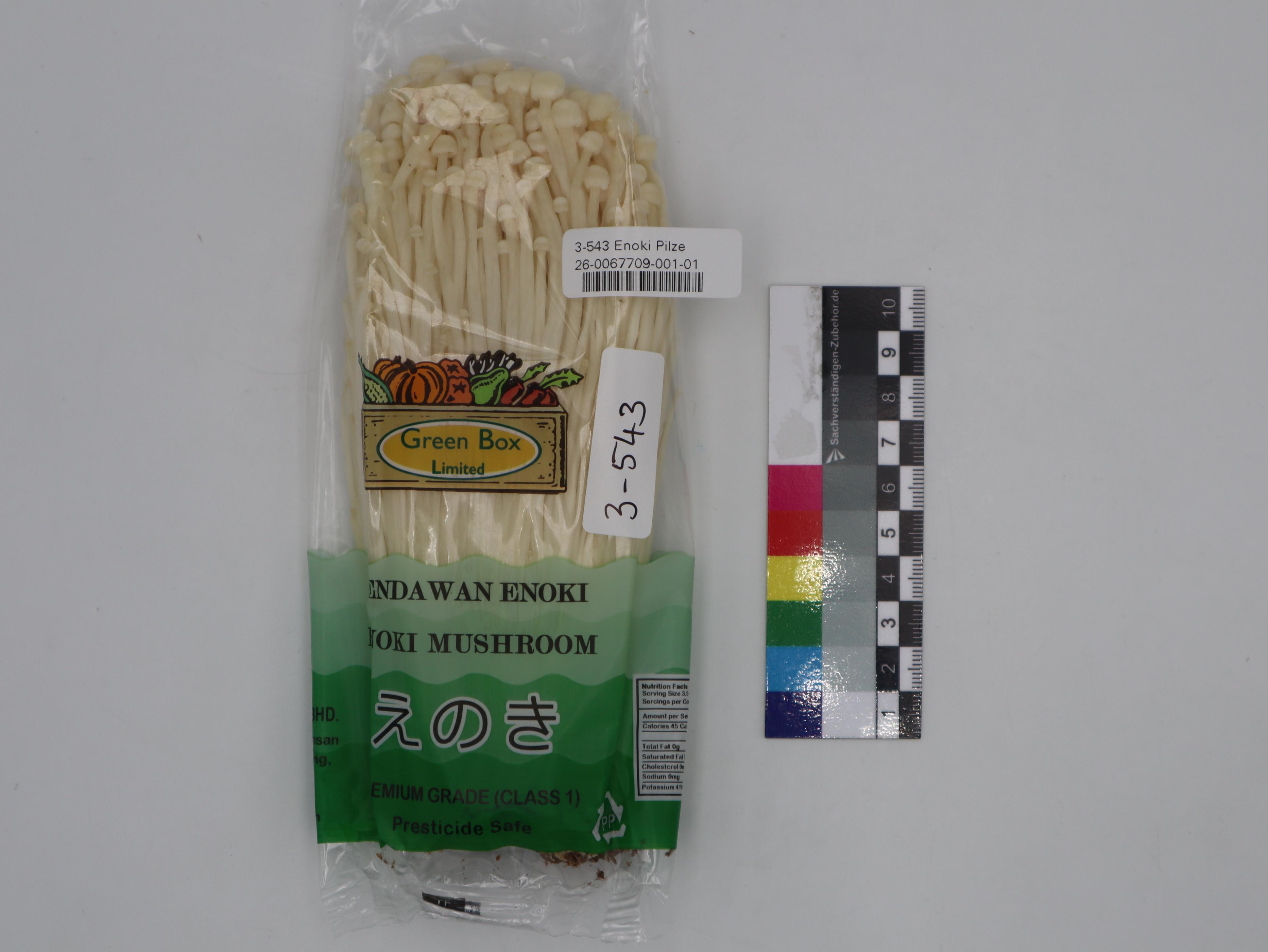 Greenbox Limited Cendawan Enoki, Enoki Mushroom, Geenbox Limited, 100 Gramm: Foto zur Rückruf vom 13.05.2026
